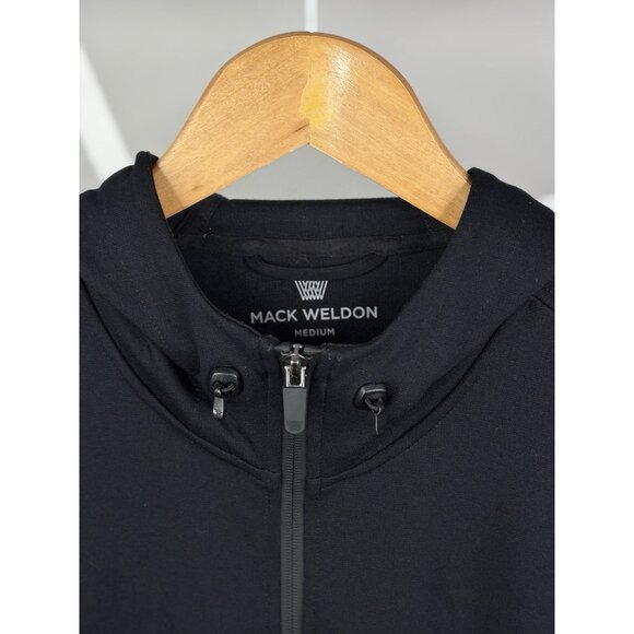 Mack Weldon Atlas Full Zip Hoodie Men’s M Black Stretch Wicking Workleisure - Picture 3 of 13